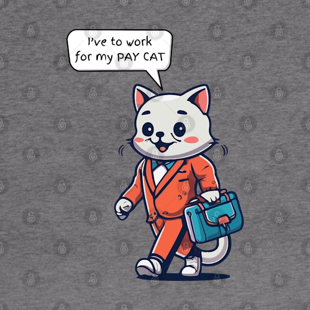 Funny Cat Working by RetroColors